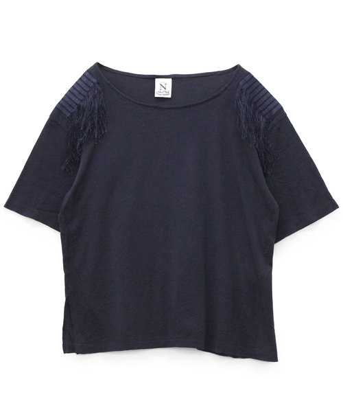 RNA-N（アールエヌエーエヌ）の「M0925 ショルダーフリンジTシャツ（Tシャツ/カットソー・レディース・ホワイト/グレー/ネイビー・MEDIUM）」の10枚目の写真