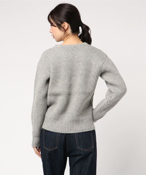 ◆タグ付き◆ エムエイチエル ウール 100% ニット Ⅱ MHL.（エムエイチエル）ニット・セーター 紺 サイズ:2(M位