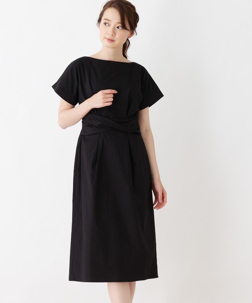 Opaque Clip オペークドットクリップ の 洗える ツイストベルト風ワンピース ワンピース Wear