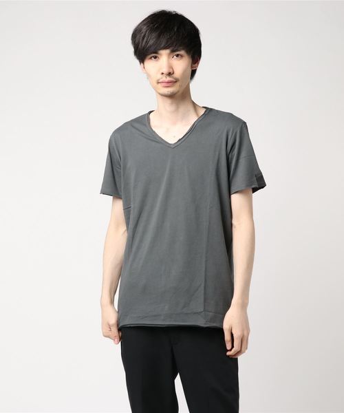 REPLAY（リプレイ）の「ベーシックジャージーVネックTEE（Tシャツ/カットソー・メンズ・ホワイト/ブラック/グレー/ネイビー/ライトアッシュグレー・SMALL/LARGE/MEDIUM/X-LARGE/X-SMALL/XX-LARGE）」の3枚目の写真