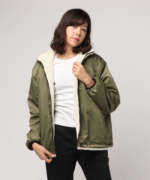 archives（アルシーヴ）の「リバーシブルスタンドブルゾン（ブルゾン・レディース・ブラック/カーキ/モカ・MEDIUM）」の14枚目の写真