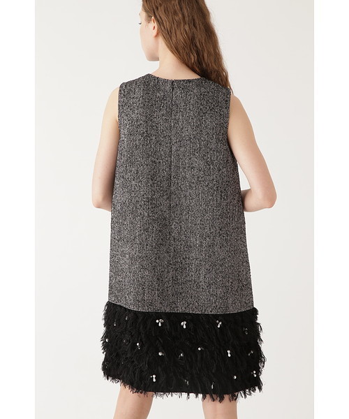 JILL STUART(ジルスチュアート)の「エレクトラ ツイード×カットジャガードワンピース(ワンピース・レディース・ブラック/ベージュ・2/4/0)」の9枚目の写真
