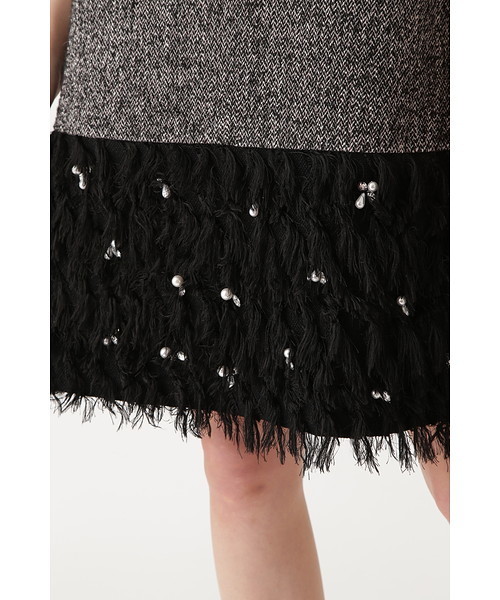 JILL STUART(ジルスチュアート)の「エレクトラ ツイード×カットジャガードワンピース(ワンピース・レディース・ブラック/ベージュ・2/4/0)」の11枚目の写真