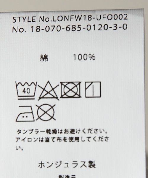 LONELY/論理（ロンリー）の「LONELY/論理TRADING CARD FEMME L/S #（Tシャツ/カットソー・メンズ・ホワイト/ブラック/パープル・MEDIUM/LARGE/X-LARGE）」の4枚目の写真