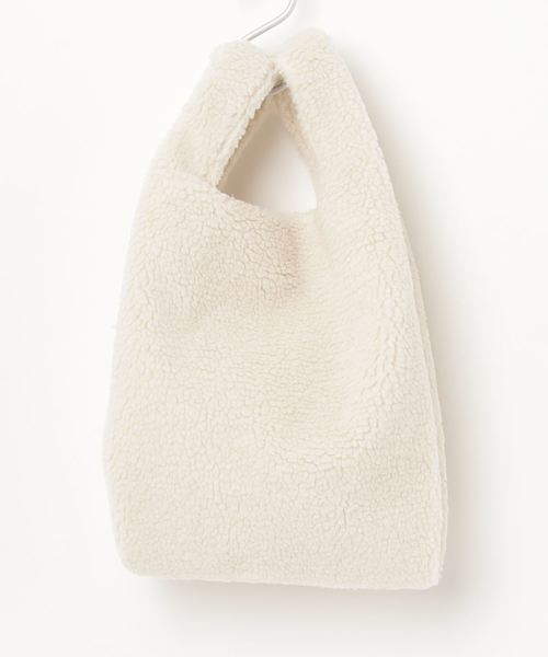 KOBE LETTUCE（コウベレタス）の「もこもこボアマルシェバッグ＊レディース/かばん[B1209]神戸レタス（ハンドバッグ・レディース・ブラック/グレー/アイボリー・FREE）」の12枚目の写真