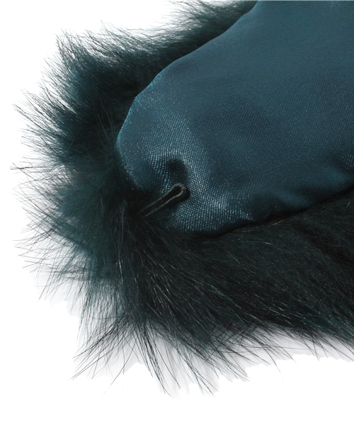 FIGARO Paris（フィガロパリ）の「FIGARO NAME A-JOLIE チャイニーズラクーンストール（マフラー・レディース・グレー/ブルー/グリーン・FREE）」の6枚目の写真