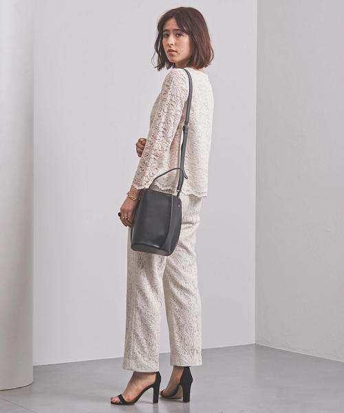 美品 ユナイテッドアローズ チェーンレース ブラウス ブルー 長袖 UNITED ARROWS（ユナイテッドアローズ）の「UBCS チェーンレース