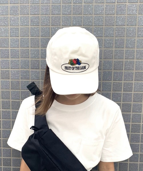 FRUIT OF THE LOOM（フルーツオブザルーム）の「FRUIT OF THE LOOM　OLD STYLE DAD CAP（キャップ・メンズ・ホワイト/ブラウン/レッド/グリーン/ブラック・ONE SIZE）」の2枚目の写真