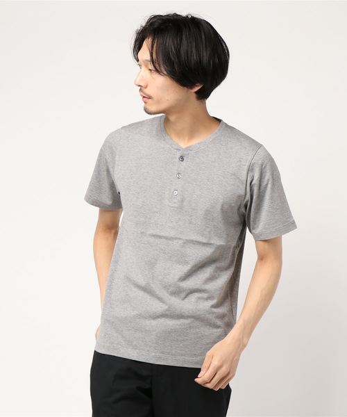 CRAFT STANDARD BOUTIQUE（クラフトスタンダードブティック）の「ヘンリーネックカットプルオーバー ☆●（Tシャツ/カットソー・メンズ・その他7/グレー系その他/グレー系その他4/オフホワイト/ブラック/ブルー・LL/M/L）」の10枚目の写真