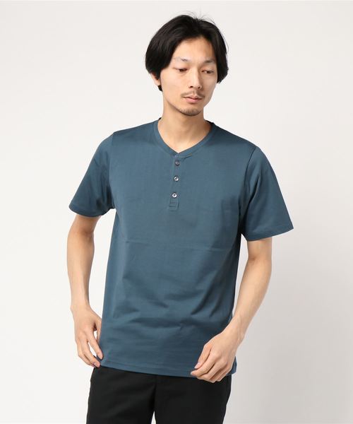 CRAFT STANDARD BOUTIQUE（クラフトスタンダードブティック）の「ヘンリーネックカットプルオーバー ☆●（Tシャツ/カットソー・メンズ・その他7/グレー系その他/グレー系その他4/オフホワイト/ブラック/ブルー・LL/M/L）」の11枚目の写真