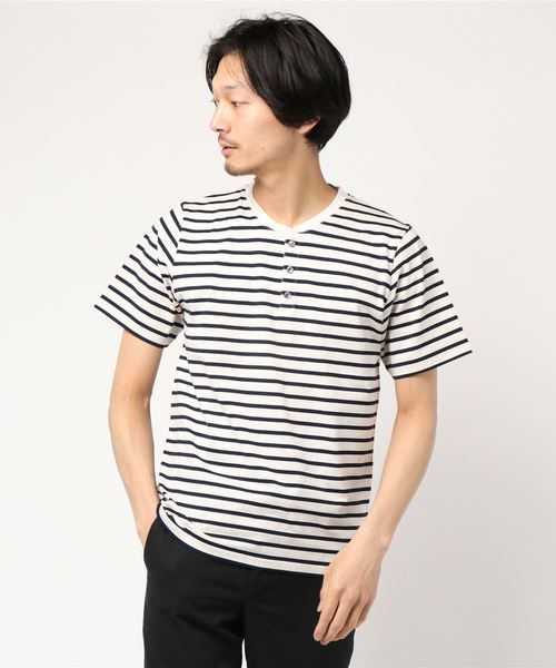 CRAFT STANDARD BOUTIQUE（クラフトスタンダードブティック）の「ヘンリーネックカットプルオーバー ☆●（Tシャツ/カットソー・メンズ・その他7/グレー系その他/グレー系その他4/オフホワイト/ブラック/ブルー・LL/M/L）」の12枚目の写真