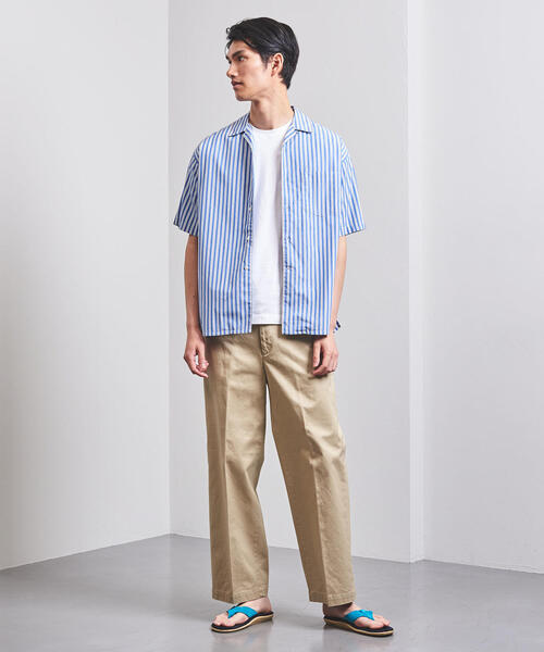 UNITED ARROWS(ユナイテッドアローズ)の「<UNITED ARROWS> ブルーストライプ オープンカラー ショートスリーブシャツ†(シャツ/ブラウス・メンズ・ライトブルー/ロイヤルブルー・S/M/L/XL)」の13枚目の写真