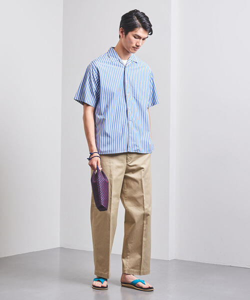 UNITED ARROWS(ユナイテッドアローズ)の「<UNITED ARROWS> ブルーストライプ オープンカラー ショートスリーブシャツ†(シャツ/ブラウス・メンズ・ライトブルー/ロイヤルブルー・S/M/L/XL)」の15枚目の写真