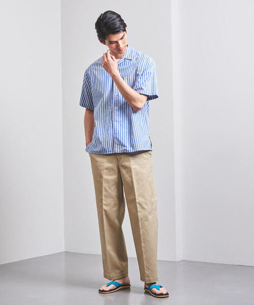 UNITED ARROWS(ユナイテッドアローズ)の「<UNITED ARROWS> ブルーストライプ オープンカラー ショートスリーブシャツ†(シャツ/ブラウス・メンズ・ライトブルー/ロイヤルブルー・S/M/L/XL)」の16枚目の写真