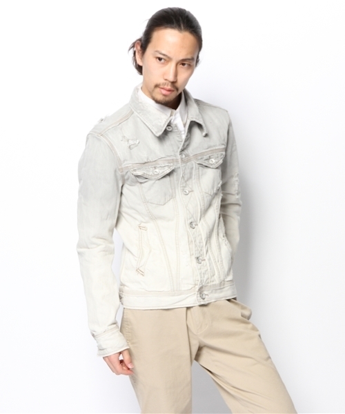 goa（ゴア）の「13oz セルヴィッチデニムグラデーションジャケット（デニムジャケット・メンズ・グレー/ブルー・1/2）」の2枚目の写真