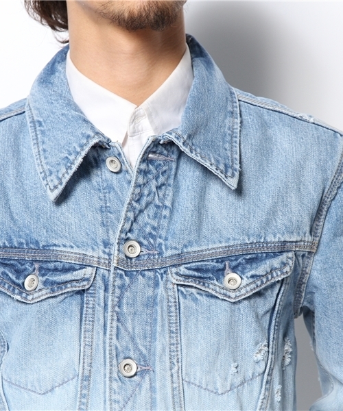 goa（ゴア）の「13oz セルヴィッチデニムグラデーションジャケット（デニムジャケット・メンズ・グレー/ブルー・1/2）」の10枚目の写真