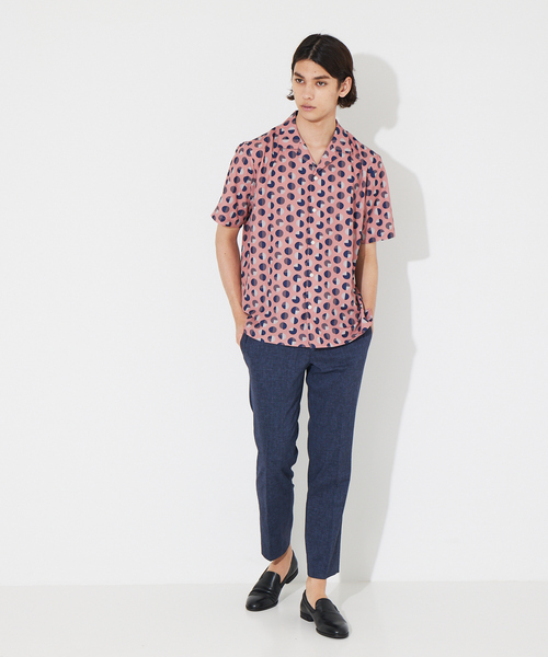 ABAHOUSE（アバハウス）の「【WEB別注】ドット柄 オープンカラー シャツ（シャツ/ブラウス・メンズ・ブラック/ベージュ/ブラウン/ピンク/ワイン・46/48）」の19枚目の写真