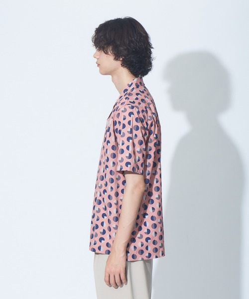 ABAHOUSE（アバハウス）の「【WEB別注】ドット柄 オープンカラー シャツ（シャツ/ブラウス・メンズ・ブラック/ベージュ/ブラウン/ピンク/ワイン・46/48）」の9枚目の写真