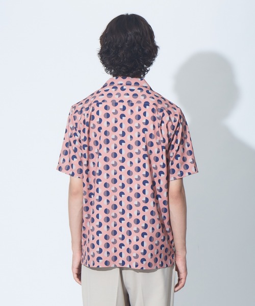 ABAHOUSE（アバハウス）の「【WEB別注】ドット柄 オープンカラー シャツ（シャツ/ブラウス・メンズ・ブラック/ベージュ/ブラウン/ピンク/ワイン・46/48）」の10枚目の写真