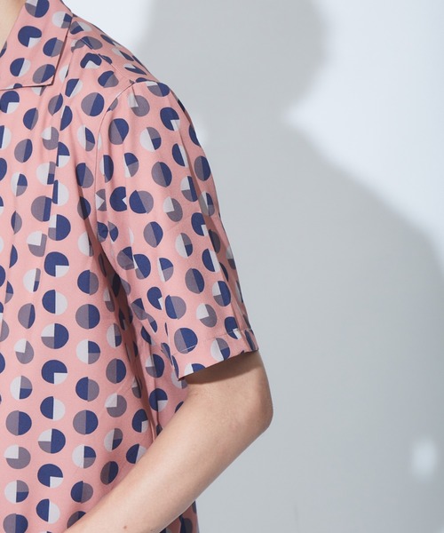 ABAHOUSE（アバハウス）の「【WEB別注】ドット柄 オープンカラー シャツ（シャツ/ブラウス・メンズ・ブラック/ベージュ/ブラウン/ピンク/ワイン・46/48）」の12枚目の写真