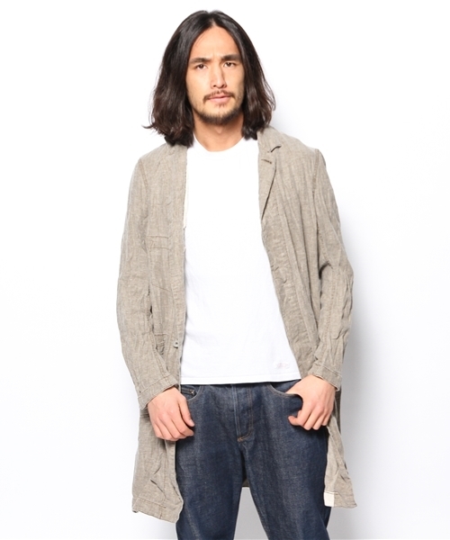 goa（ゴア）の「コットンリネンガレージコート（その他アウター・メンズ・グレー系その他/カーキブラウン・2/1）」の2枚目の写真