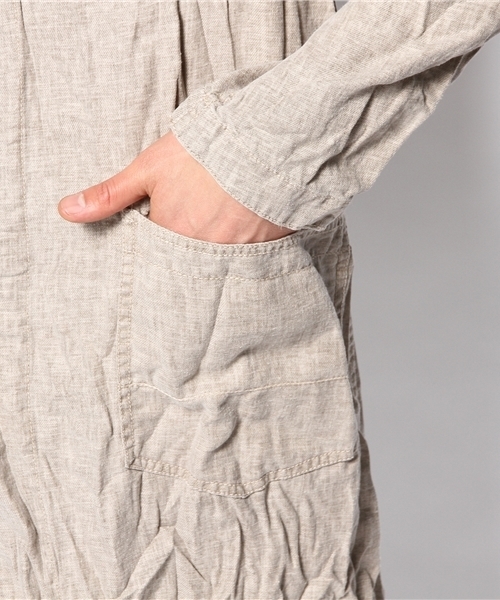 goa（ゴア）の「コットンリネンガレージコート（その他アウター・メンズ・グレー系その他/カーキブラウン・2/1）」の5枚目の写真