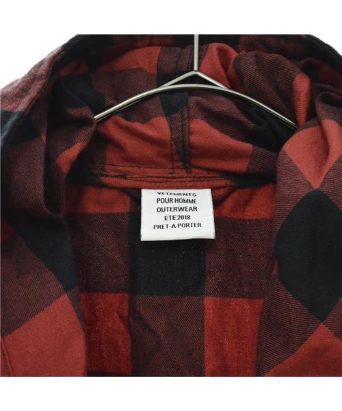 VETEMENTS 赤と黒のチェック フランネルジャケット