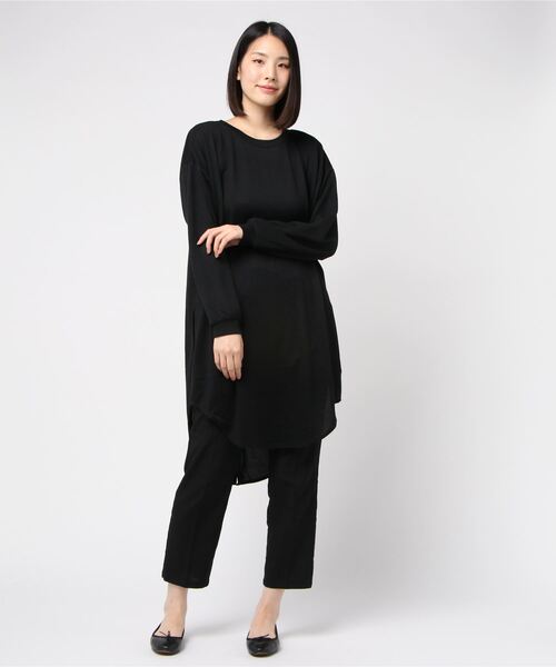 STYLEBLOCK（スタイルブロック）の「起毛天竺長袖ワンピース（ワンピース・レディース・ブラック/ベージュ/モカ/パープル・M）」の2枚目の写真