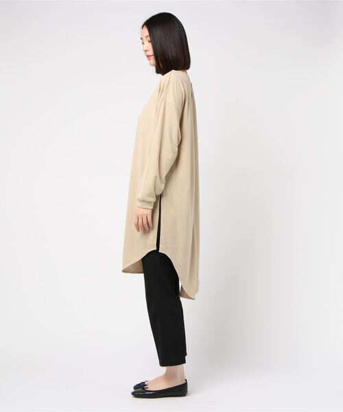 STYLEBLOCK（スタイルブロック）の「起毛天竺長袖ワンピース（ワンピース・レディース・ブラック/ベージュ/モカ/パープル・M）」の6枚目の写真