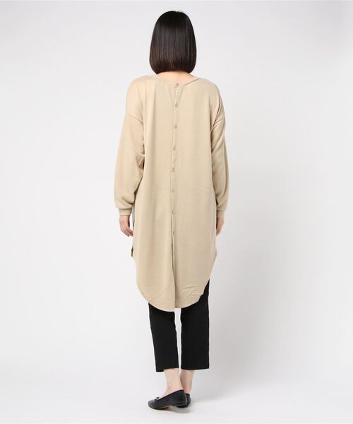 STYLEBLOCK（スタイルブロック）の「起毛天竺長袖ワンピース（ワンピース・レディース・ブラック/ベージュ/モカ/パープル・M）」の5枚目の写真
