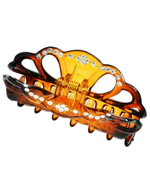 Ree&Mee（リーアンドミー）の「Ree＆Mee バンスクリップ ラインストーン ヘアクリップ（バレッタ/ヘアクリップ・レディース・ブラック/ブラウン・FREE）」の7枚目の写真