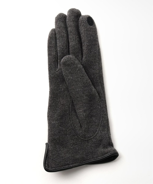 SLOBE IENA（スローブイエナ）の「SLOBE パイピンググローブ【スマホ対応】（手袋・レディース・ブラック/グレー・FREE）」の3枚目の写真