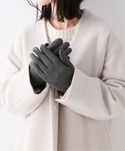 SLOBE IENA（スローブイエナ）の「SLOBE パイピンググローブ【スマホ対応】（手袋・レディース・ブラック/グレー・FREE）」の9枚目の写真