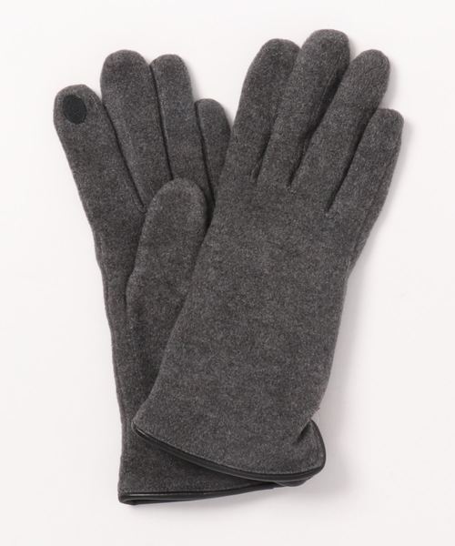 SLOBE IENA（スローブイエナ）の「SLOBE パイピンググローブ【スマホ対応】（手袋・レディース・ブラック/グレー・FREE）」の10枚目の写真