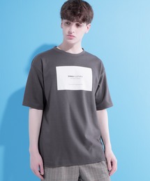 ポンチローマ オーバーサイズ ボックスロゴデザインカットソー 1/2 sleeve(EMMA CLOTHES)