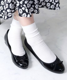 Liberty Doll / ラウンドトゥ フラット バレエパンプス レディース リボンパンプス ローヒール 1.5cm 歩きやすい フラットシューズ 通勤 オフィスカジュアル バレエコア(5421)