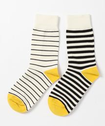 Fun & Daily | F&D : Multi Design Border Sox(ソックス/靴下)