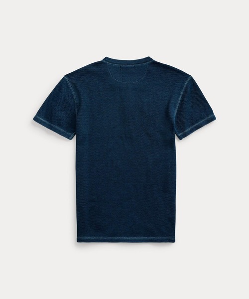 RRL ヴィンテージ風ヘンリーネック半袖Tシャツ クラシックウォッシュドワッフル RRL ヴィンテージ風ヘンリーネック半袖Tシャツ クラシックウォッシュド