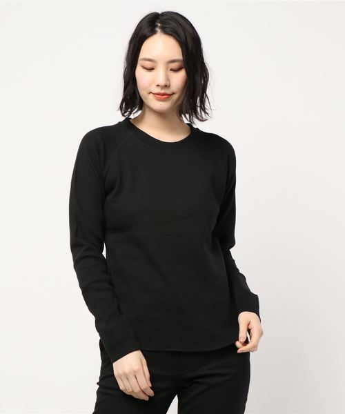 AMERICAN HOLIC(アメリカンホリック)の「ラグランワッフルカットプルオーバー(Tシャツ/カットソー・レディース・ブラック/オフホワイト/グレー系その他/その他7/ブルー系その他2・M/L)」の3枚目の写真