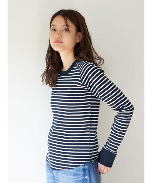 AMERICAN HOLIC(アメリカンホリック)の「ラグランワッフルカットプルオーバー(Tシャツ/カットソー・レディース・ブラック/オフホワイト/グレー系その他/その他7/ブルー系その他2・M/L)」の10枚目の写真