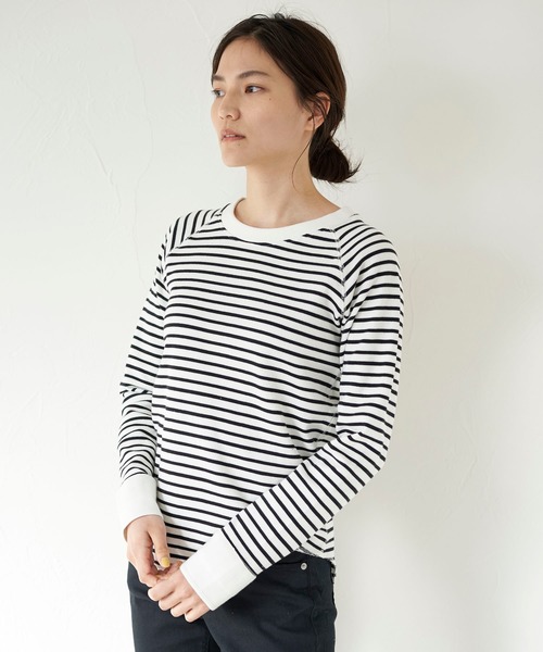 AMERICAN HOLIC(アメリカンホリック)の「ラグランワッフルカットプルオーバー(Tシャツ/カットソー・レディース・ブラック/オフホワイト/グレー系その他/その他7/ブルー系その他2・M/L)」の5枚目の写真