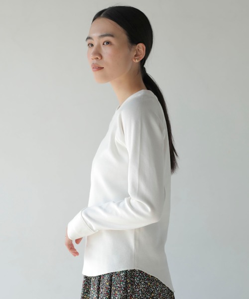 AMERICAN HOLIC(アメリカンホリック)の「ラグランワッフルカットプルオーバー(Tシャツ/カットソー・レディース・ブラック/オフホワイト/グレー系その他/その他7/ブルー系その他2・M/L)」の2枚目の写真