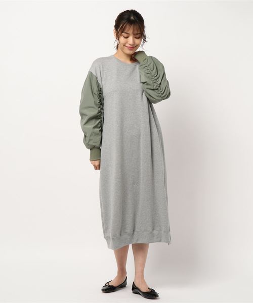 S C Nスリーブ裏毛 ワンピース Zucca ズッカ のファッション ワンピース セール 有名なブランド ワンピース