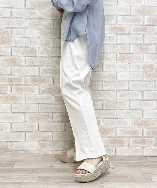 PairPair(ペアペア)の「リブイージーパンツ(その他パンツ・レディース・ブラック/ライトグリーン/オレンジ/ラベンダー/アイボリー・FREE)」の15枚目の写真