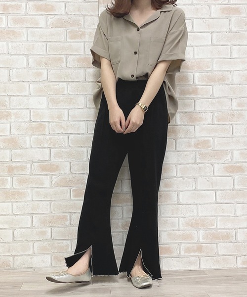 PairPair(ペアペア)の「リブイージーパンツ(その他パンツ・レディース・ブラック/ライトグリーン/オレンジ/ラベンダー/アイボリー・FREE)」の7枚目の写真