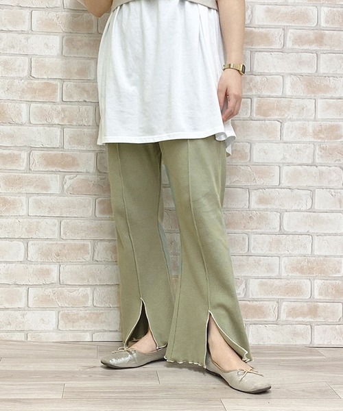 PairPair(ペアペア)の「リブイージーパンツ(その他パンツ・レディース・ブラック/ライトグリーン/オレンジ/ラベンダー/アイボリー・FREE)」の16枚目の写真