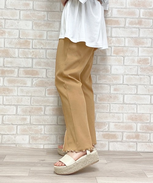 PairPair(ペアペア)の「リブイージーパンツ(その他パンツ・レディース・ブラック/ライトグリーン/オレンジ/ラベンダー/アイボリー・FREE)」の9枚目の写真