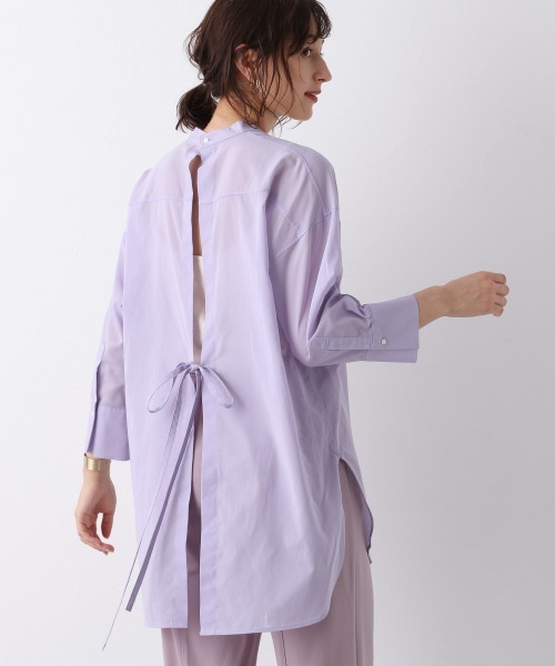 A part by（アパートバイ）の「Coシアーバックシャンシャツ 911948（シャツ/ブラウス・レディース・ブラック/アイボリー/ライトパープル/ブルー系その他5・FREE）」の4枚目の写真