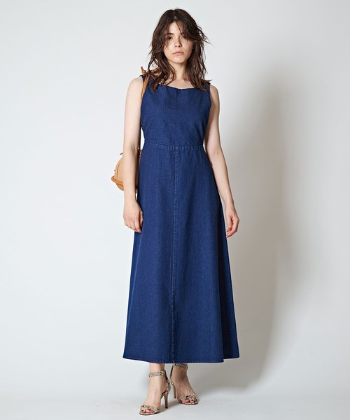 デニムノースリーブフレアワンピース ワンピース Whim Gazette ウィムガゼット のファッション通販 Zozotown