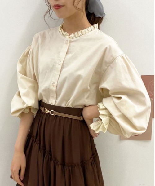 apres jour(アプレジュール)の「コットンレースフリルブラウス【ZOZOTOWN限定アイテム】(シャツ/ブラウス・レディース・アイボリー/オフホワイト・フリー)」の14枚目の写真